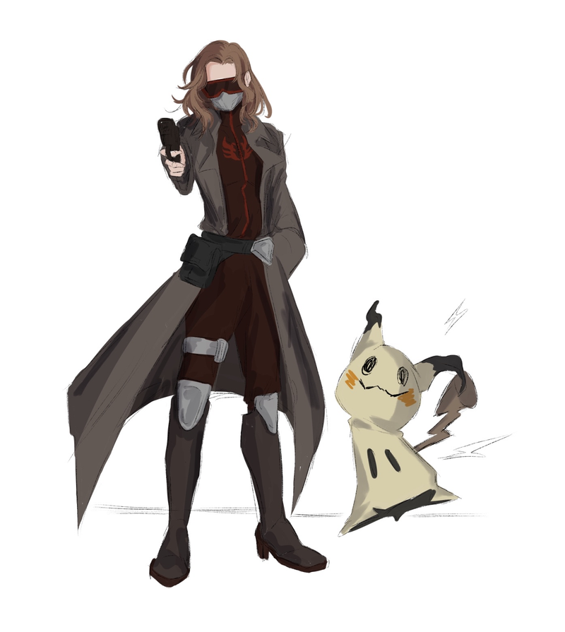 Redback & Mimikyu - Art by Mossimoomoo